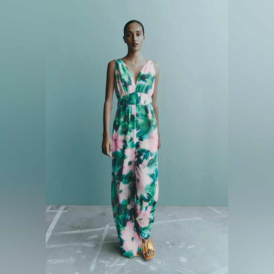 Zara Floral Print Jumpsuit
